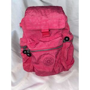 VINTAGE Kipling Mini Backpack Pink Crinkle Nylon No Gorilla